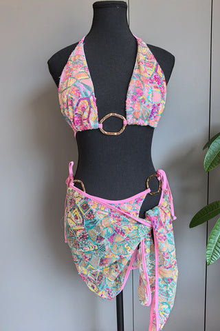 Boho Chic Bikini Set with Elegant Rings