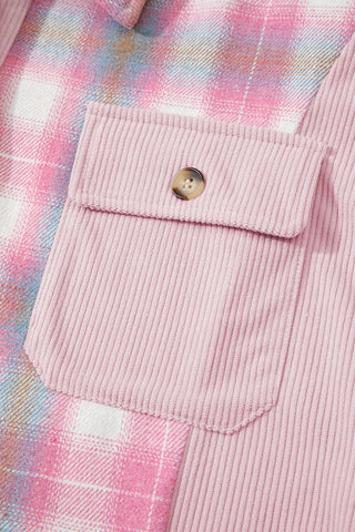 Casual Plaid Button-Up Jacket