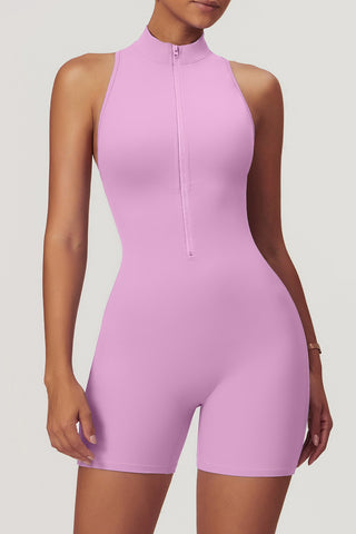 Sleeveless Zip Front Romper