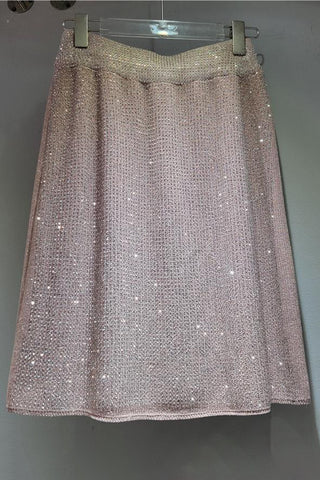 Elegant Sequin Midi Skirt