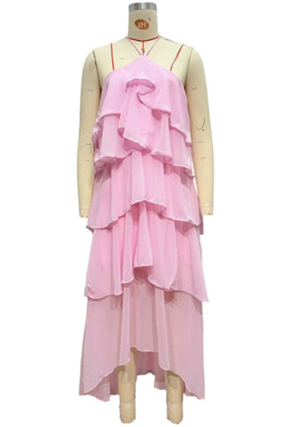 Layered Halter Maxi Dress