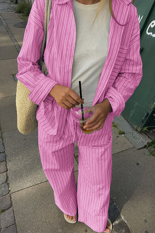 Striped Relaxed Fit Pants Set