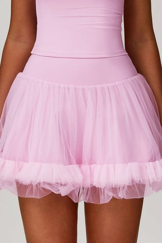 Flouncy Tulle Casual Mini Skirt
