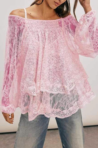 Off-Shoulder Lace Blouse