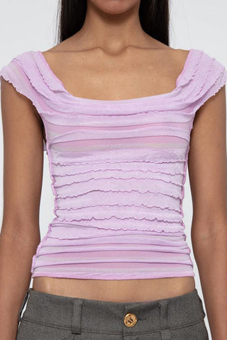 Ruffled Square Neck Tank Top