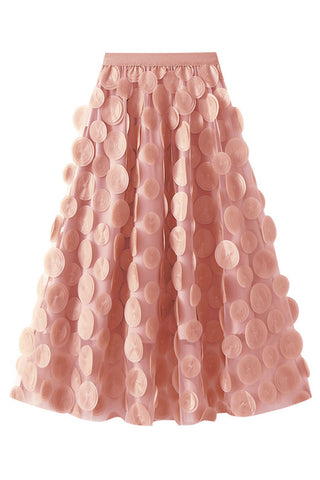 Textured Circle A-Line Skirt