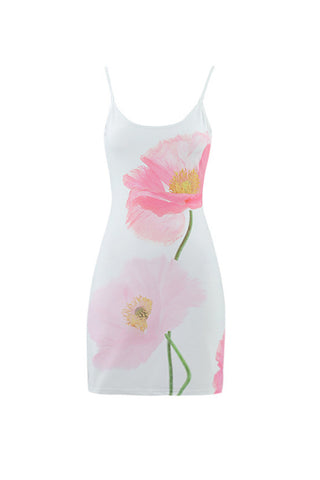 Floral Print Spaghetti Strap Dress