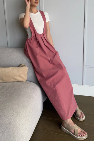 Wide-Leg Casual Pinafore Dress