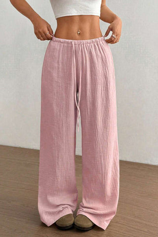 Relaxed Fit Wide-Leg Casual Pants