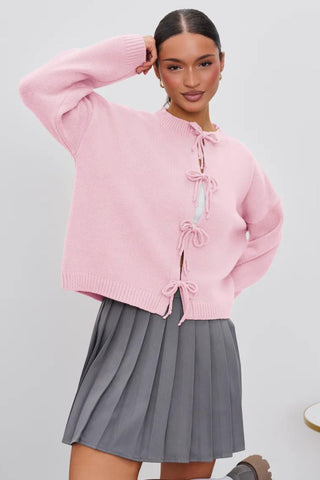Tie-Front Cardigan with Chic Appeal