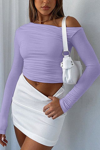 Asymmetric Long-Sleeve Top