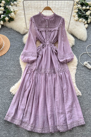 Lace Trim Bohemian Casual Dress