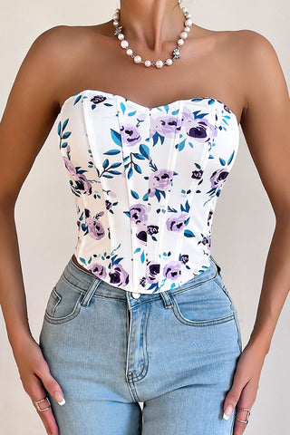 Floral Bustier Tank Top