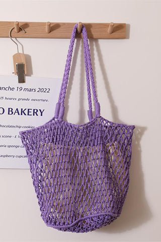 Stylish Open-Weave Tote Bag