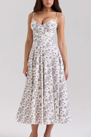 Floral Sweetheart Midi Dress