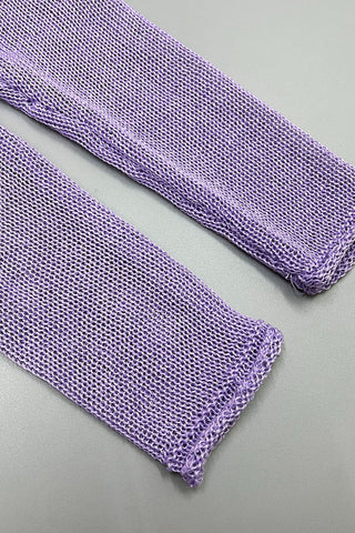 Knotted Mesh Tank with Sleeve Detail