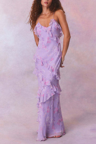 Flowing Ruffle Maxi Dress