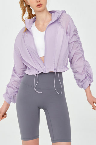 Hooded Drawstring Jacket