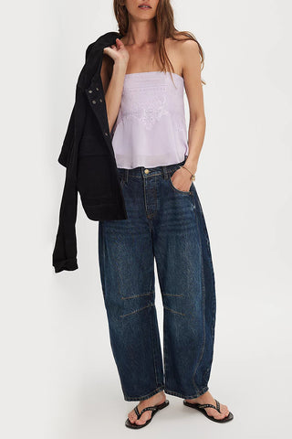 Strapless Lace Detail Tank Top