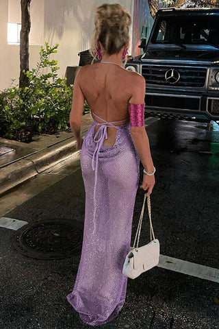 Elegant Halter Evening Dress