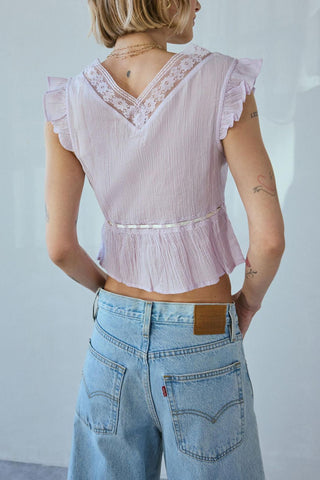 Sleeveless Ruffled Tank with Tie Waist