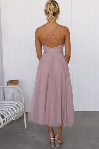 Spaghetti Strap Tulle Evening Dress