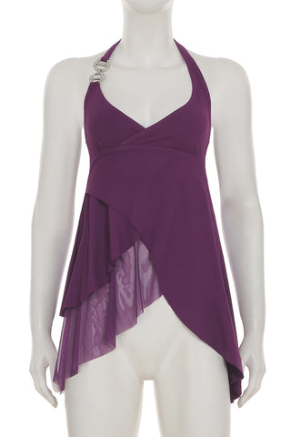Asymmetric Halter Layered Cami