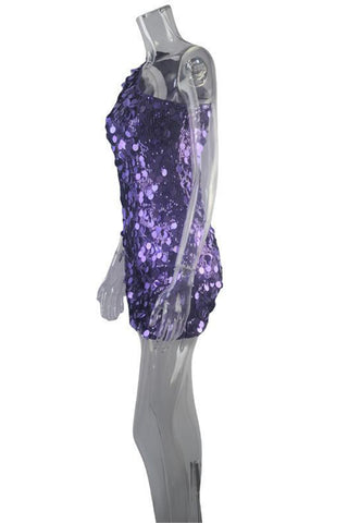 One-Shoulder Sequin Dress