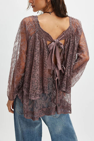 Off-Shoulder Lace Blouse