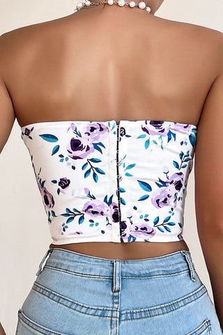 Floral Bustier Tank Top