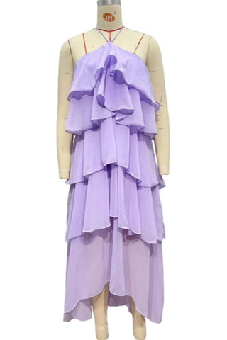 Layered Halter Maxi Dress