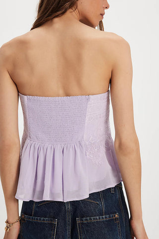 Strapless Lace Detail Tank Top