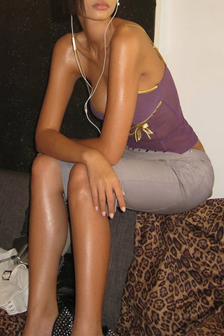 Bow-Accented Sheer Camisole