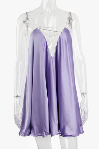 Strappy Rhinestone Casual Dress