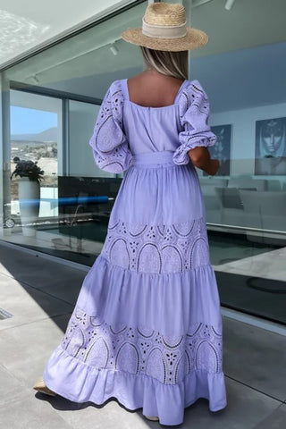 Off-Shoulder Lace Maxi Dress