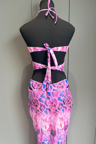 Artistic Print Bikini Dress