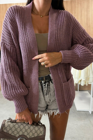 Open-Front Knit Cardigan
