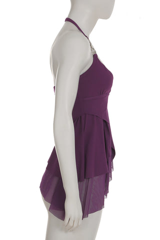 Asymmetric Halter Layered Cami