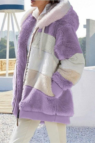 Cozy Hooded Faux Fur Jacket