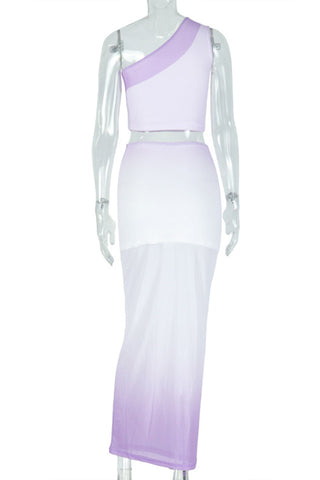 One-Shoulder Skirt Set