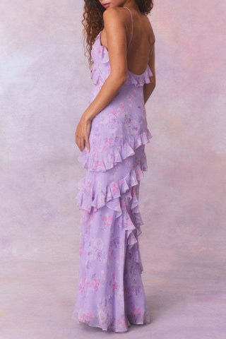 Flowing Ruffle Maxi Dress