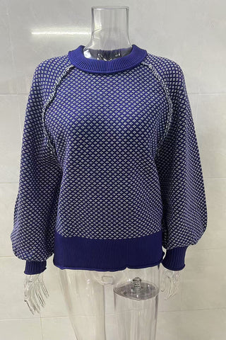 Textured Knit Pattern Sweater