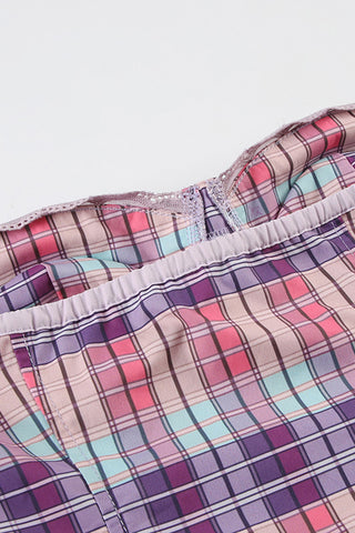 Strapless Plaid Bustier Top