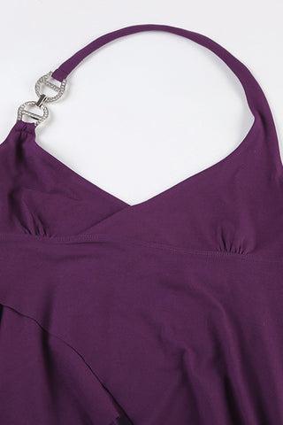 Asymmetric Halter Layered Cami