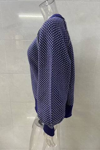 Textured Knit Pattern Sweater