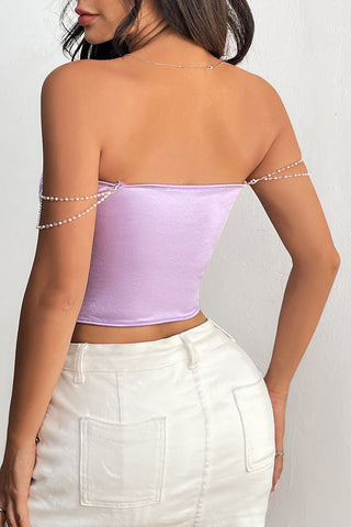 Elegant Lace-Trim Camisole Top
