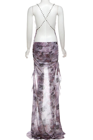 Ruched Crossover Casual Dress