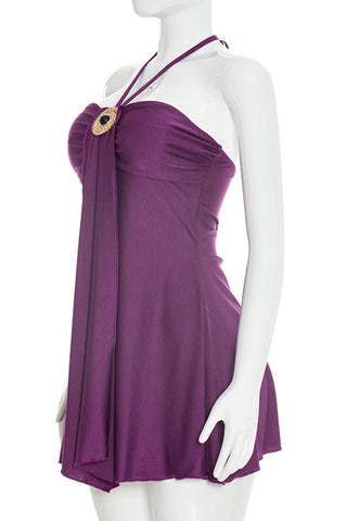 Elegant Strapless Casual Dress