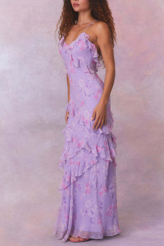 Flowing Ruffle Maxi Dress