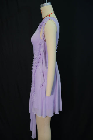 One-Shoulder Ruched Casual Dress